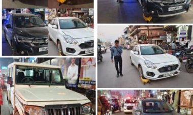धमतरी: यातायात नियमों के उल्लंघन पर पुलिस सख्त, नो-पार्किंग जोन में कार्रवाई