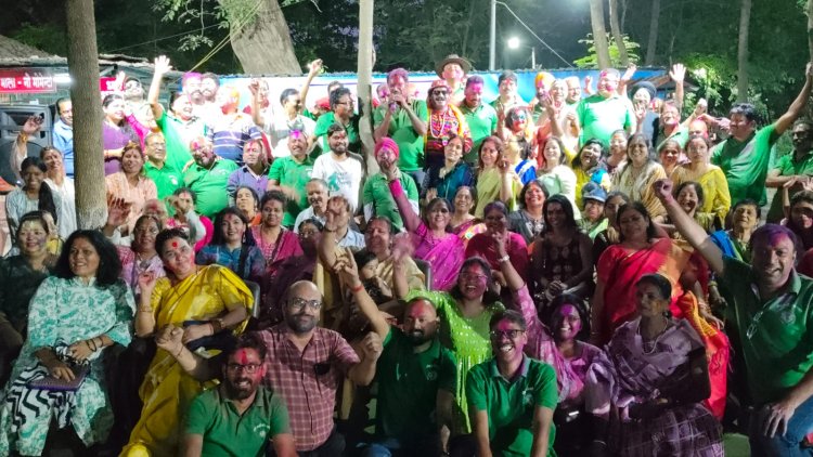 नगाड़ों की थाप और फूलों की होली के साथ ग्रीन आर्मी का भव्य होली मिलन संपन्न  ...