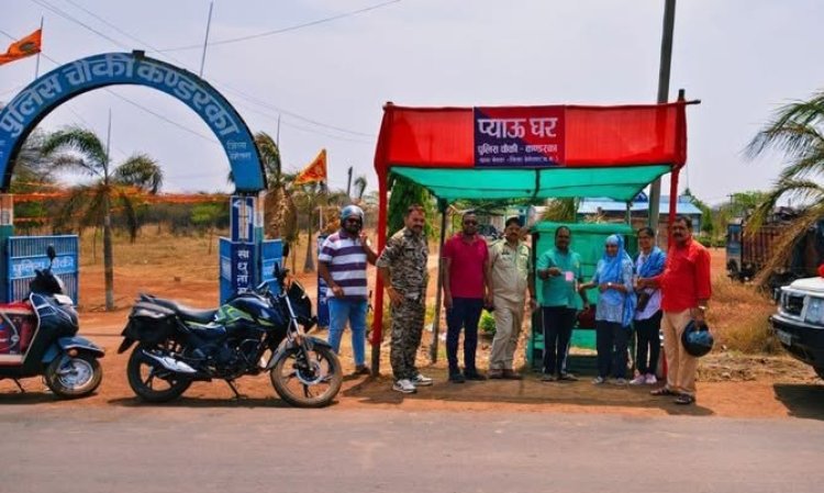 मानवीय पहल: भीषण गर्मी में राहगीरों का सहारा बनी बेमेतरा पुलिस, DIG के निर्देश पर जगह-जगह खुले 'प्याऊ घर'