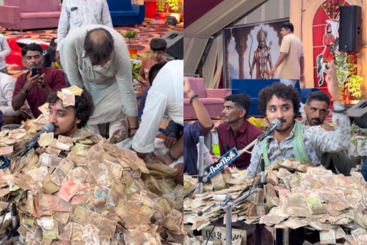 गुजरात के जूनागढ़ में 'डायरो' के दौरान नोटों की बारिश; मंच पर उड़ेली गईं पैसों से भरी बोरियां, छिड़ी बहस