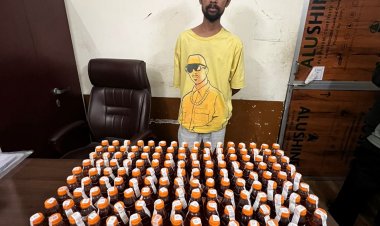 औचक चेकिंग दौरान एक आरोपी से 160 पौवा अवैध शराब जप्त