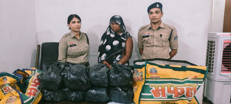 रायपुर: अंतर्राज्यीय महिला तस्कर से 16 किलो से अधिक गांजा जब्त, पुलिस की बड़ी कार्रवाई