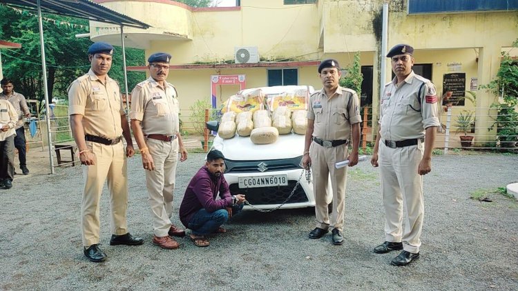 अंतरराज्यीय गांजा तस्करी का भंडाफोड़: माना कैंप पुलिस ने 21 किलो से अधिक गांजा और कार के साथ आरोपी को किया गिरफ्तार